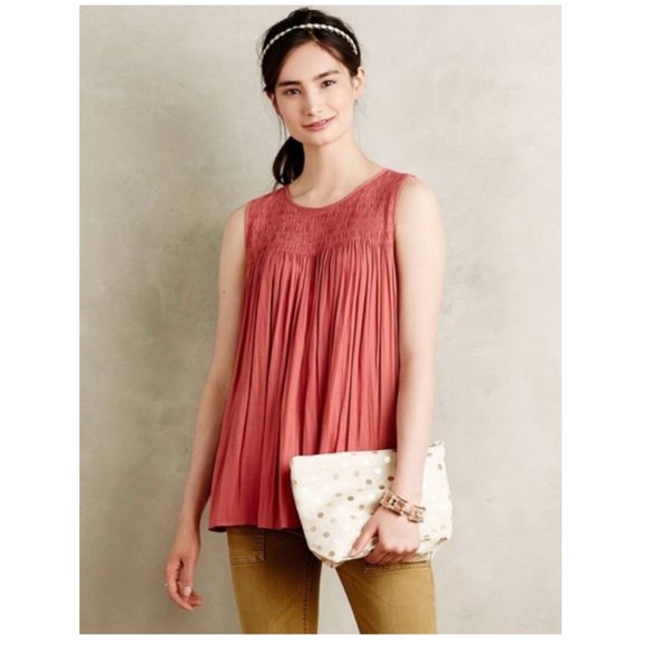 Anthropologie Dolan Left Coast Smocked Tank Large - Picture 9 of 9